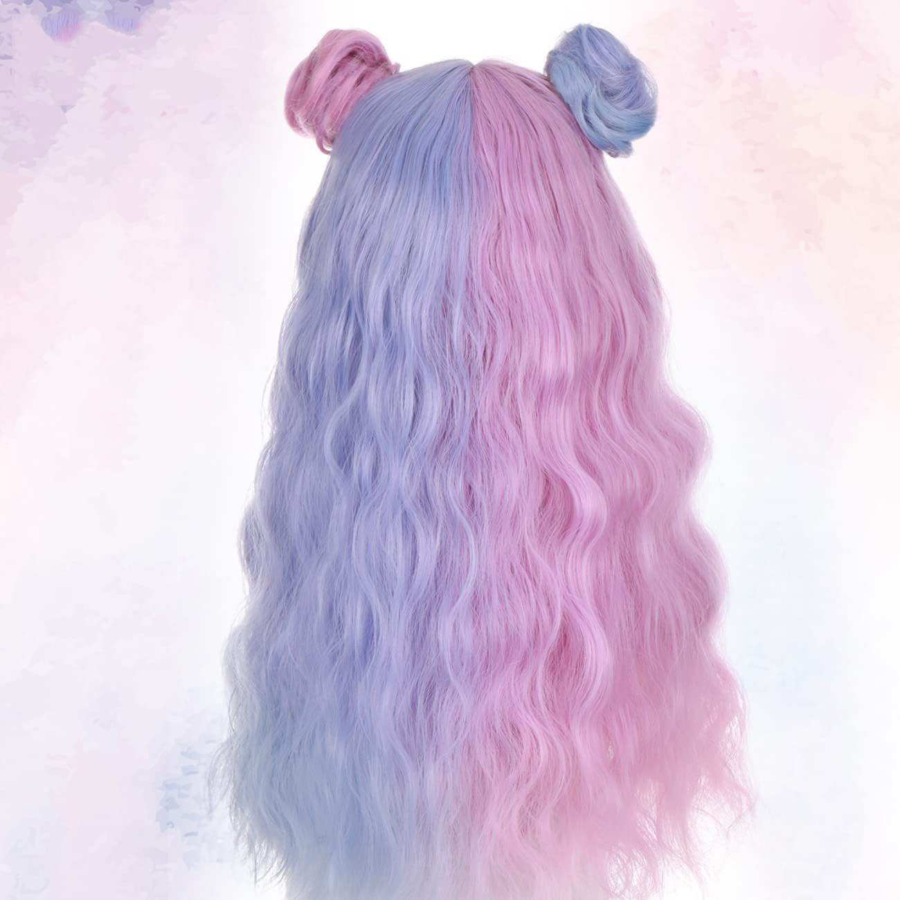 Wig Candy-colored Long Curly Hair