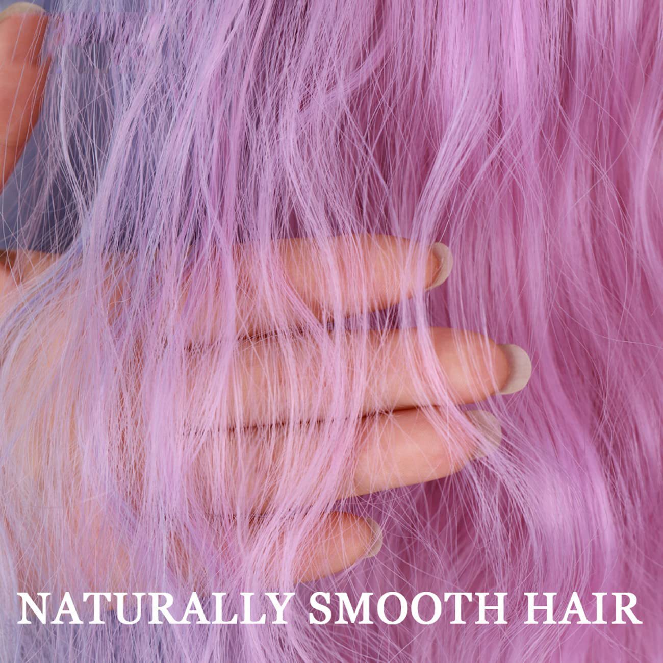 Wig Candy-colored Long Curly Hair
