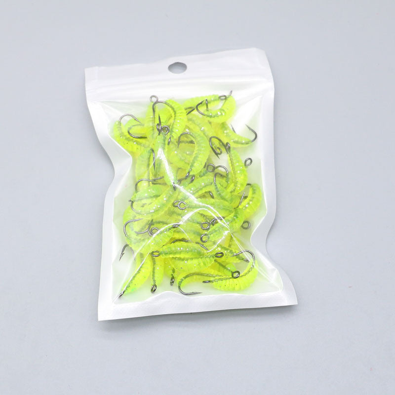 Lure With Hook Mealworm Suit