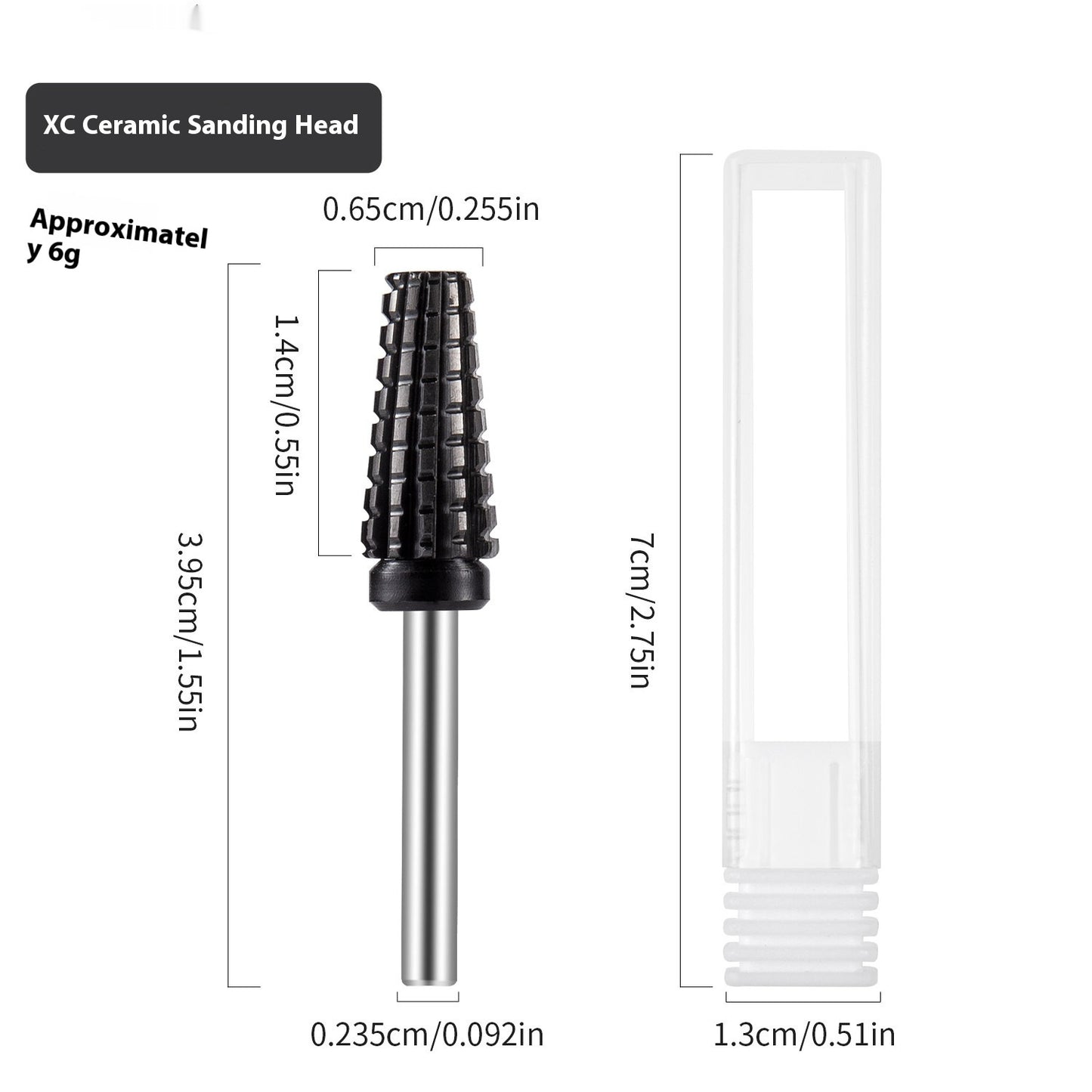 Black Ceramic Nail Polish Head For Removing Nails