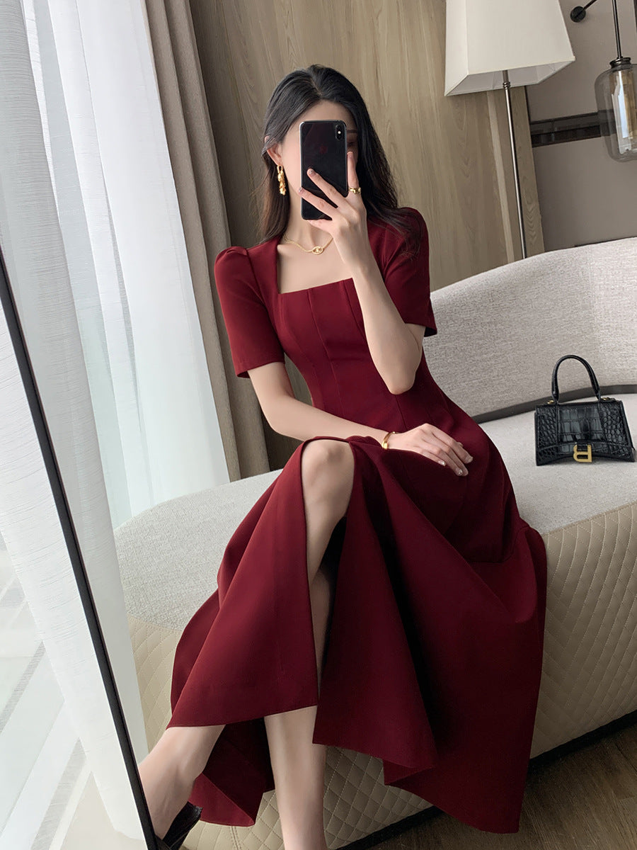 Summer New Square Collar Dress