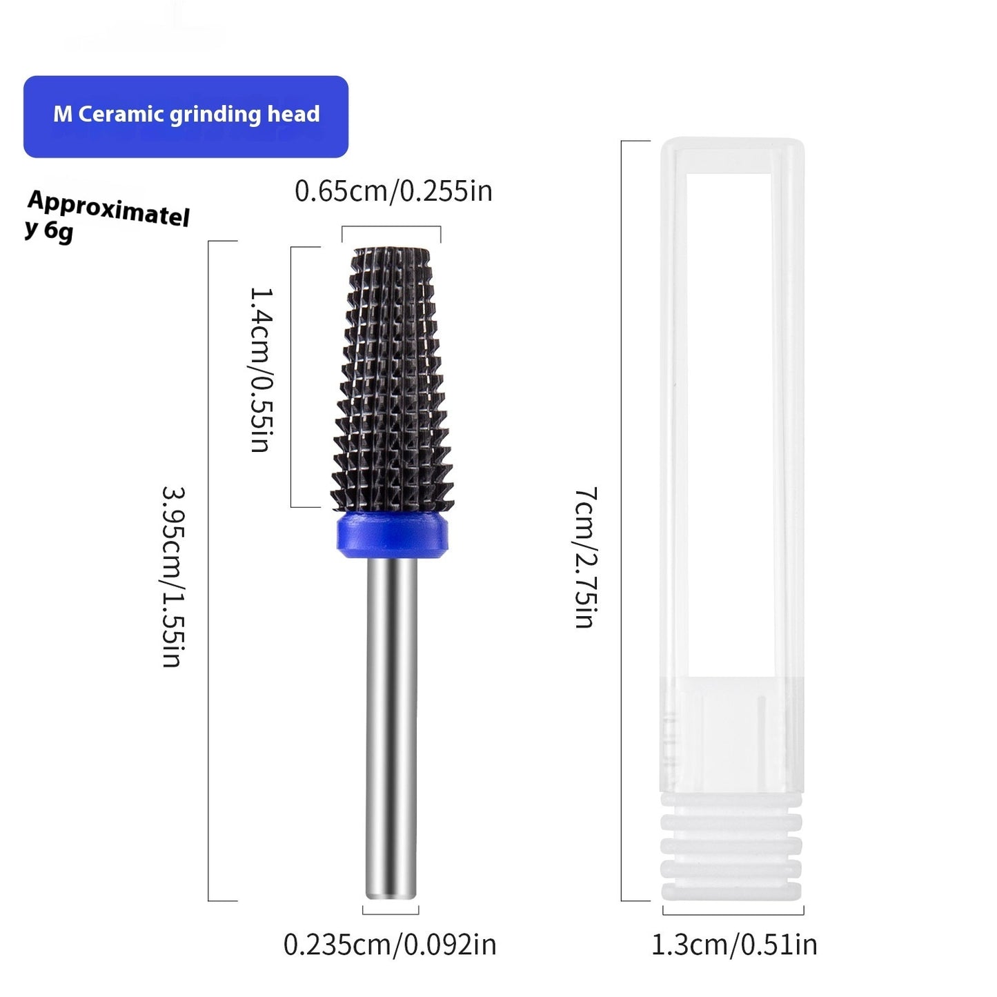 Black Ceramic Nail Polish Head For Removing Nails