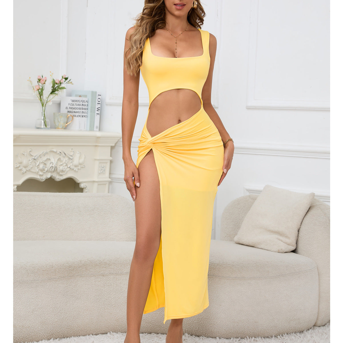 Women's Hollow-out Navel Dress