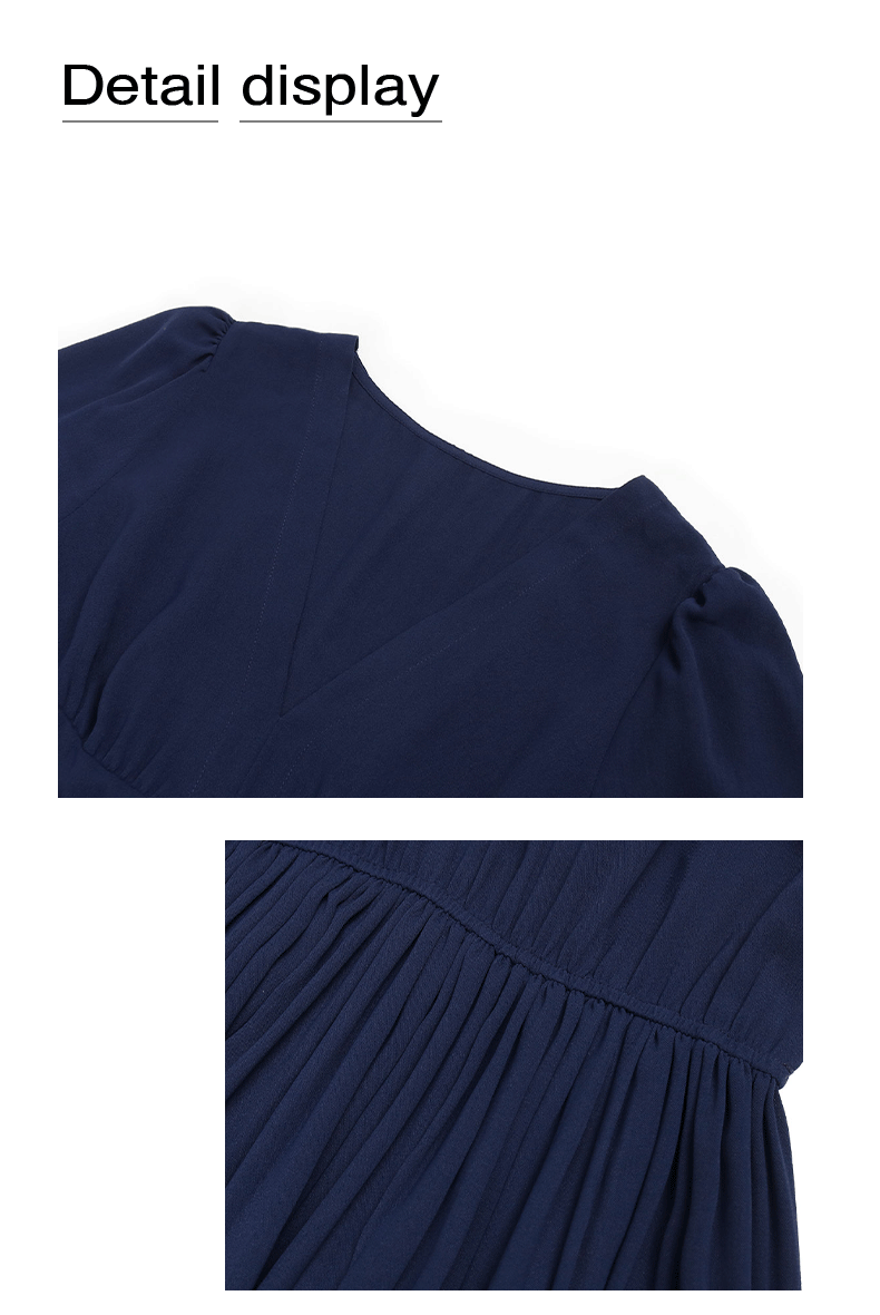 Women's Long Sleeve Solid Color Dress