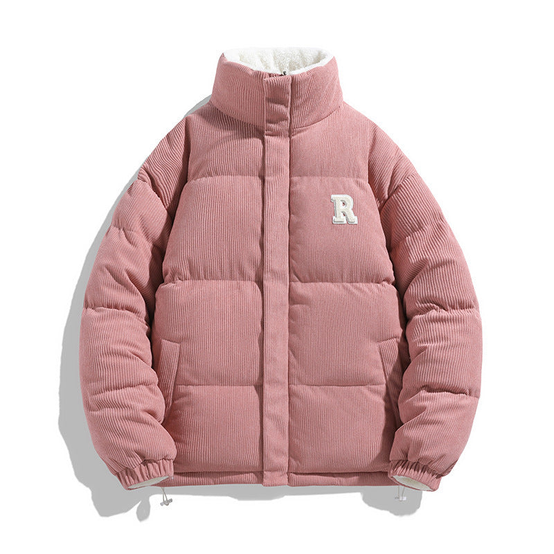 Cashmere Cotton-padded Coat Double-sided Wear Loose Lapel Warm Coat