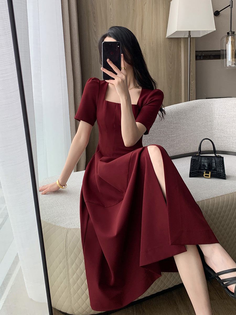 Summer New Square Collar Dress