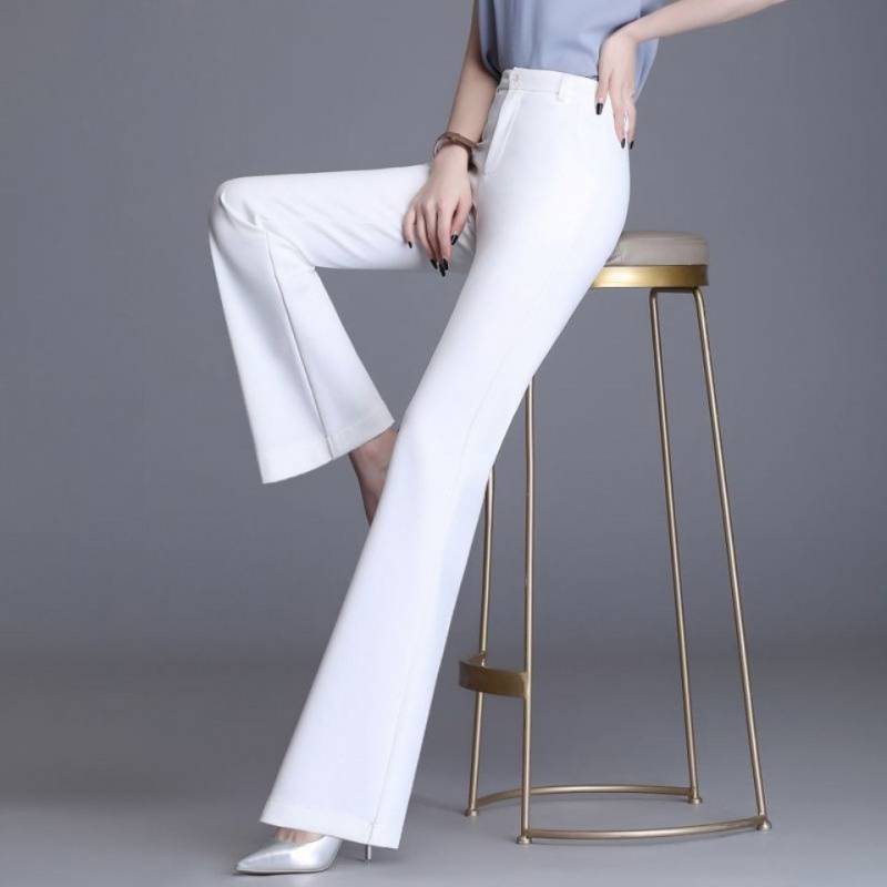 White High-waist Women's Loose Casual Pants