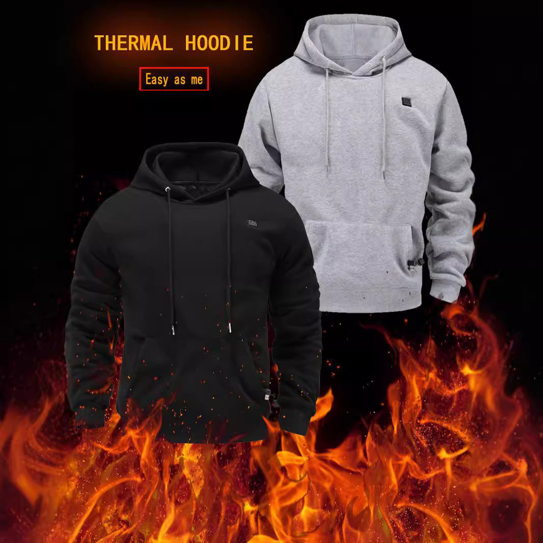 Men's Heating Brushed Hoody Warm