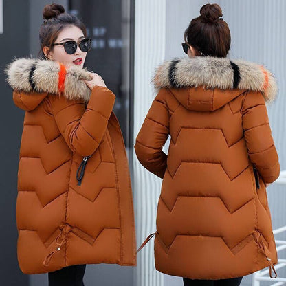 Thick Mid-length Slim-fit Women's Korean-style Small Cotton-padded Jacket