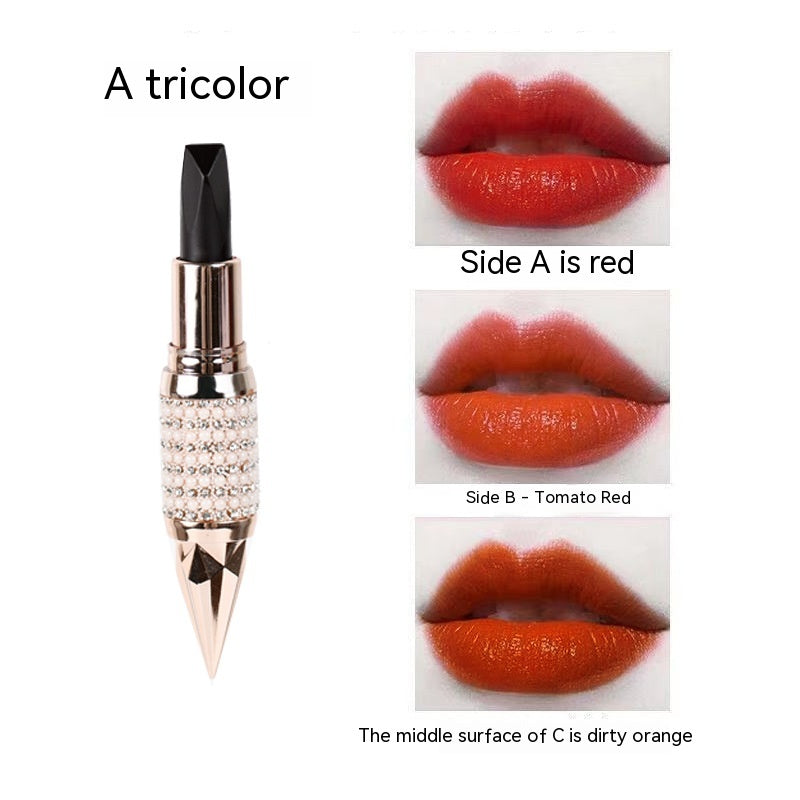 Queen Truncheon Three-color Lipstick Matte Finish Moisturizing Lipstick