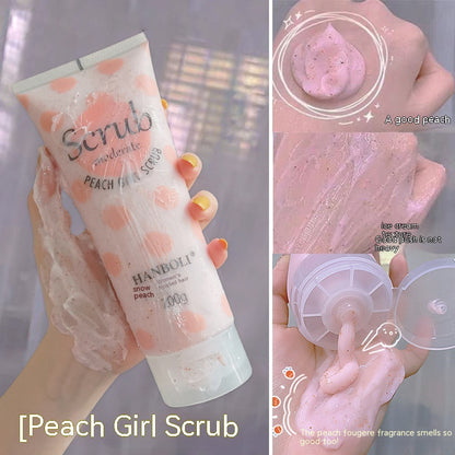 Peach Body Scrub Cream Hydrating Moisturizing Tender And Smooth