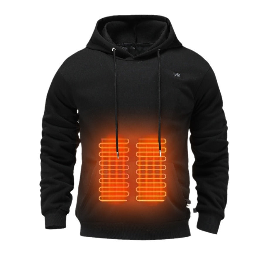 Men's Heating Brushed Hoody Warm