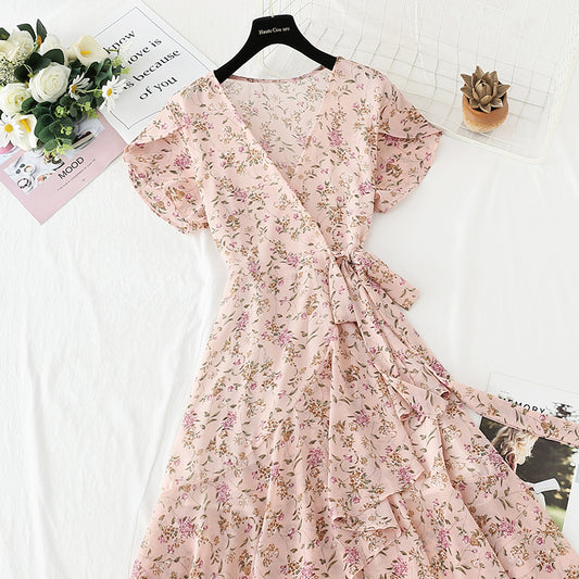 Floral Floral Dress Women's Summer Dress New French Style