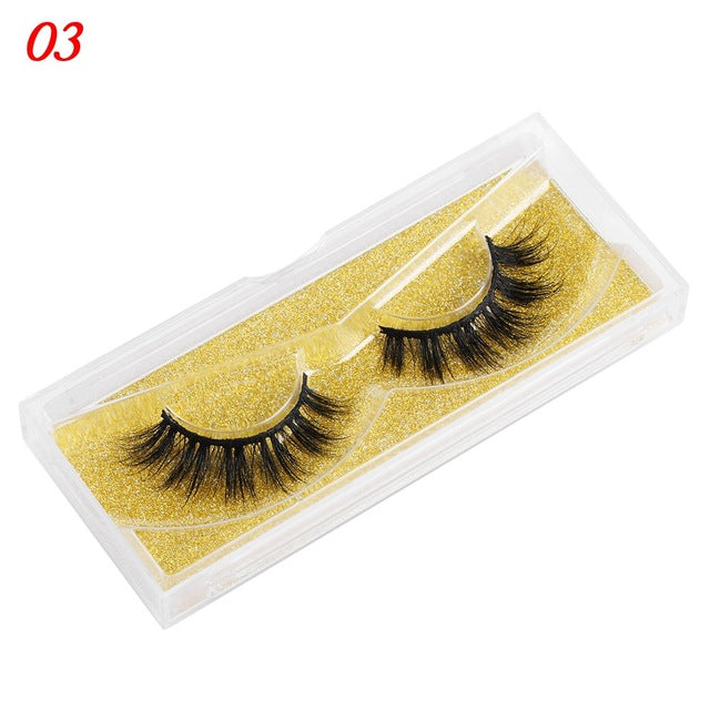 Eyelashes 25mm Wispy Fluffy Fake Lashes