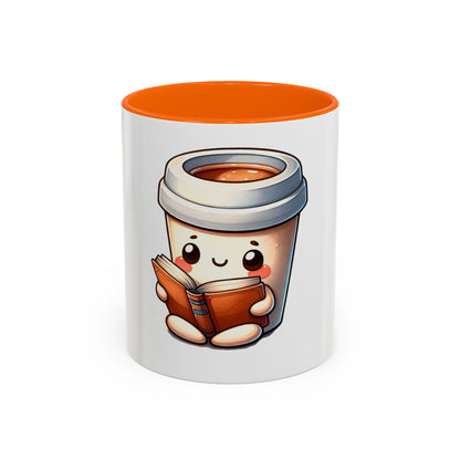 Cute Coffee Mug for Book Lovers, Novelty Mug, Gift for Readers, Caffeine Lover's Cup, Cozy Reading Accessory