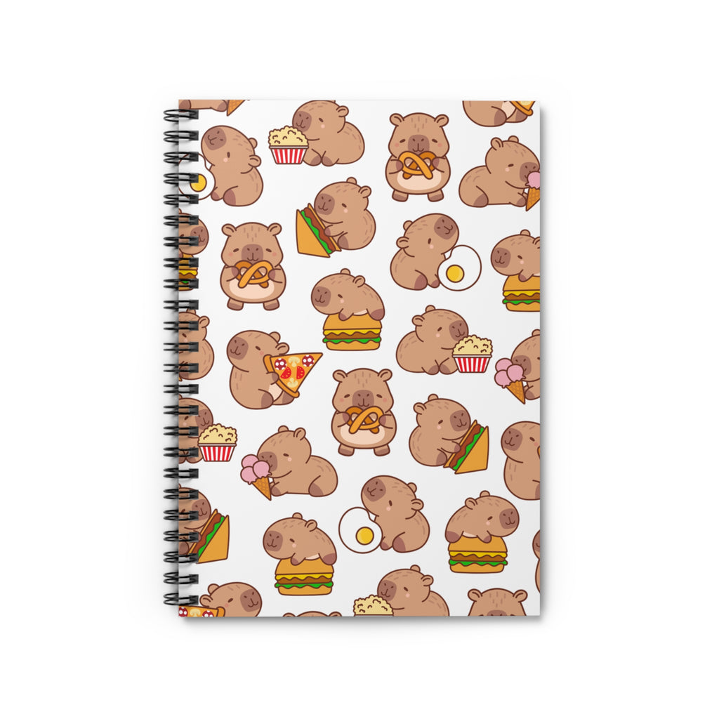 Cute Wombat Foodie Spiral Notebook | Adorable Stationery for Food Lovers, Gift for Kids, Journal, School Supplies, Back to School