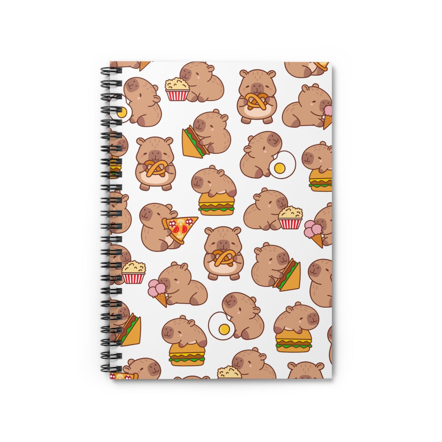 Cute Wombat Foodie Spiral Notebook | Adorable Stationery for Food Lovers, Gift for Kids, Journal, School Supplies, Back to School
