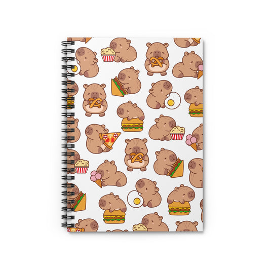Cute Wombat Foodie Spiral Notebook | Adorable Stationery for Food Lovers, Gift for Kids, Journal, School Supplies, Back to School