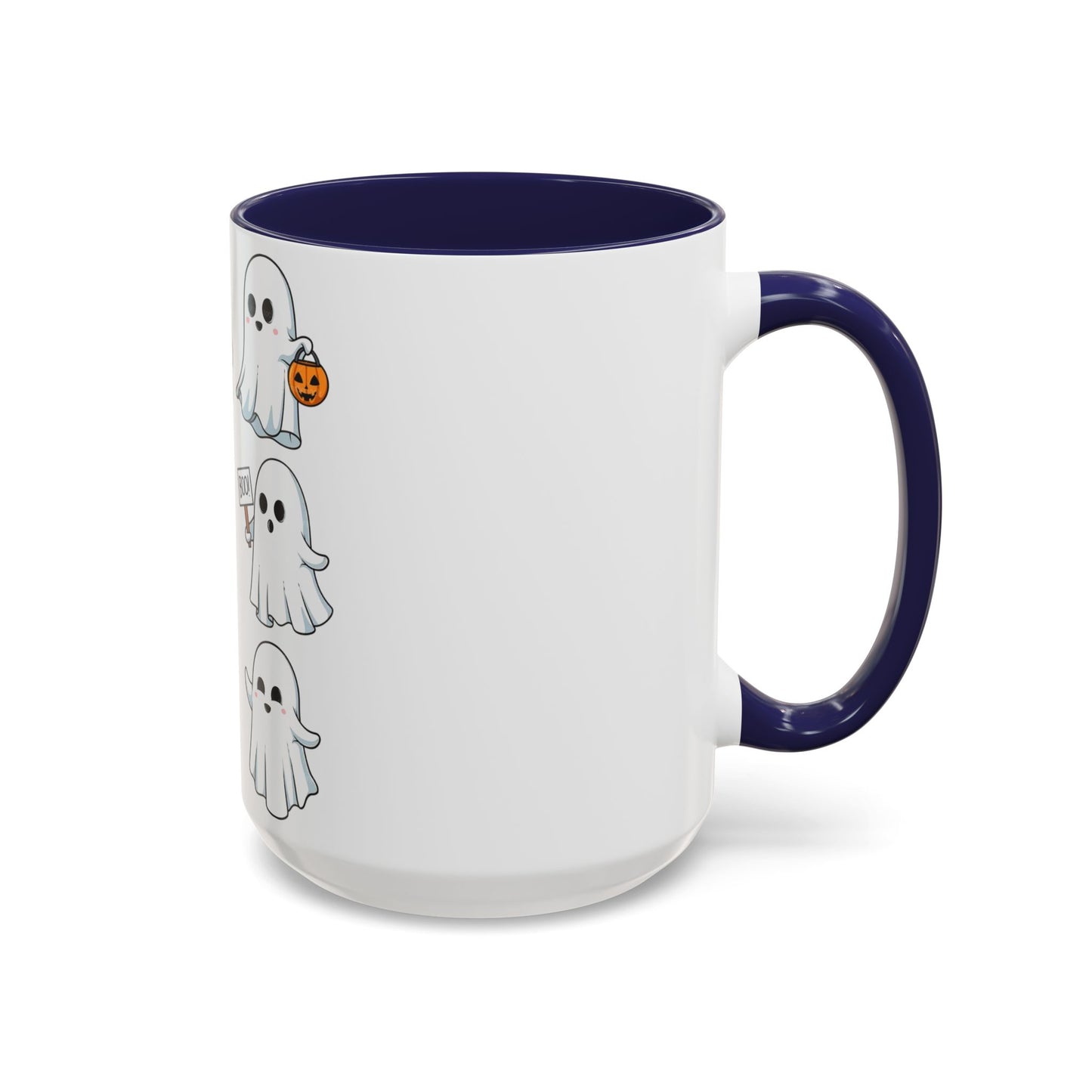 Halloween Ghost Accent Coffee Mug - Fun Ghost Design for Spooky Season, Cute Mug for Halloween Decor, Gift for Friends, Fun Halloween Party