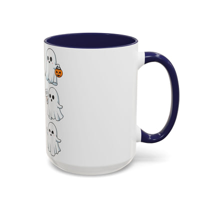 Halloween Ghost Accent Coffee Mug - Fun Ghost Design for Spooky Season, Cute Mug for Halloween Decor, Gift for Friends, Fun Halloween Party