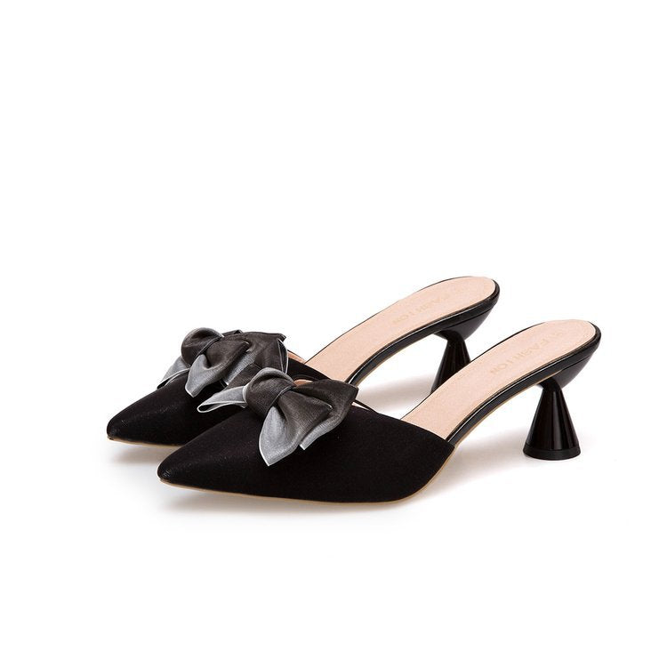 New Pointed-toe Bowknot High Heel Sandals For Women