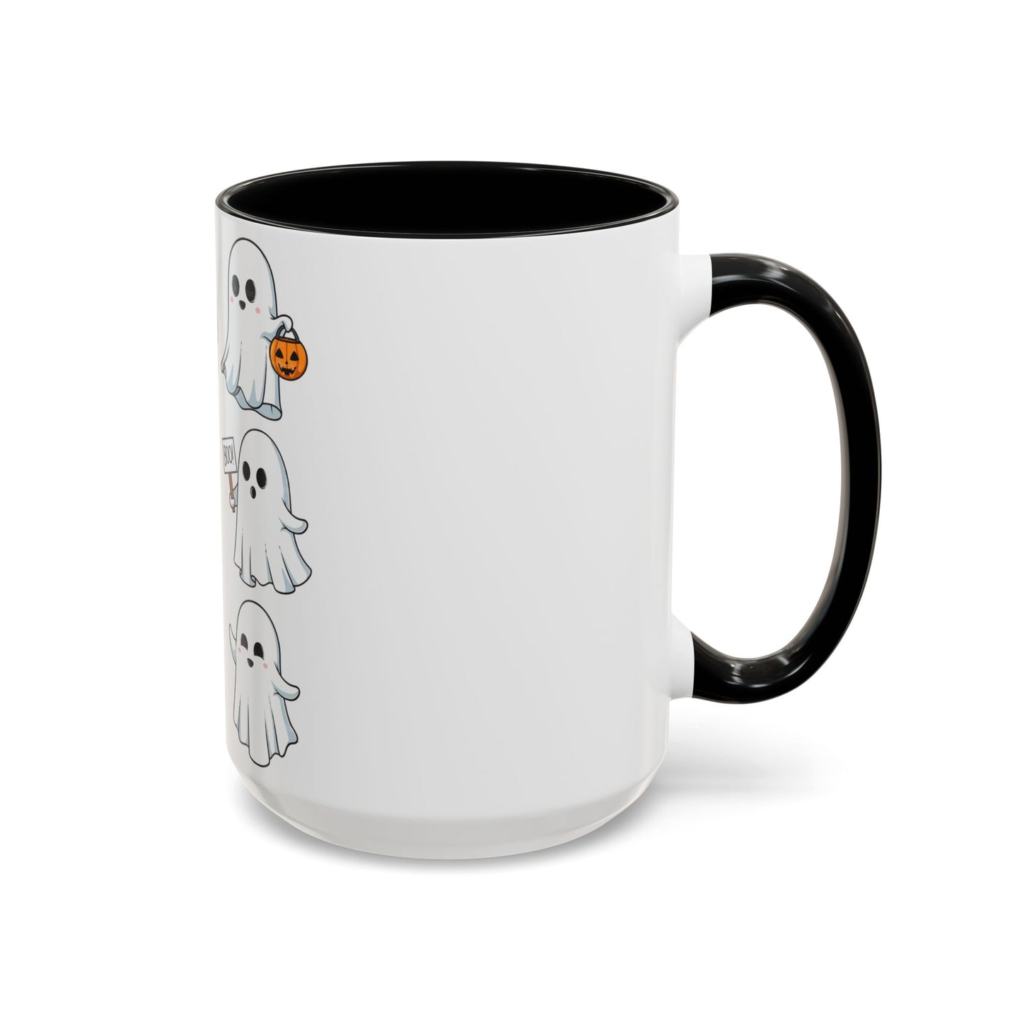 Halloween Ghost Accent Coffee Mug - Fun Ghost Design for Spooky Season, Cute Mug for Halloween Decor, Gift for Friends, Fun Halloween Party