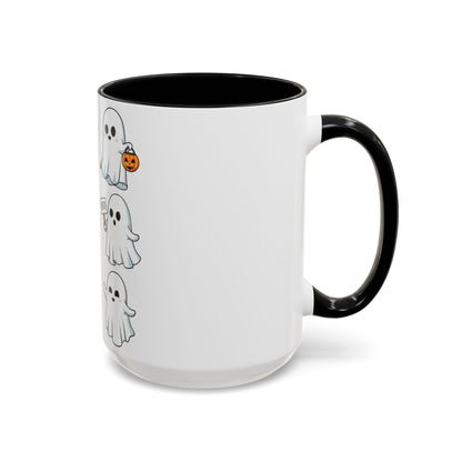 Halloween Ghost Accent Coffee Mug - Fun Ghost Design for Spooky Season, Cute Mug for Halloween Decor, Gift for Friends, Fun Halloween Party