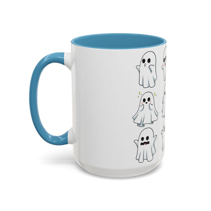 Halloween Ghost Accent Coffee Mug - Fun Ghost Design for Spooky Season, Cute Mug for Halloween Decor, Gift for Friends, Fun Halloween Party