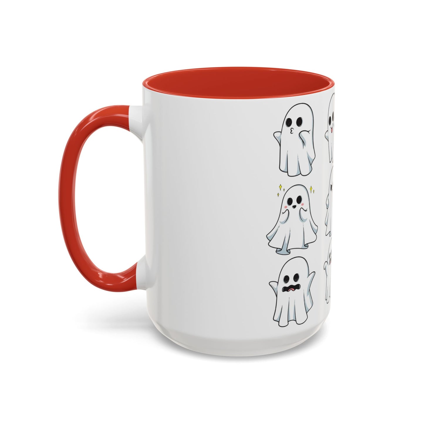 Halloween Ghost Accent Coffee Mug - Fun Ghost Design for Spooky Season, Cute Mug for Halloween Decor, Gift for Friends, Fun Halloween Party