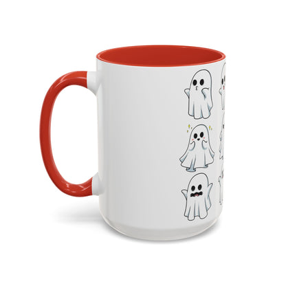 Halloween Ghost Accent Coffee Mug - Fun Ghost Design for Spooky Season, Cute Mug for Halloween Decor, Gift for Friends, Fun Halloween Party