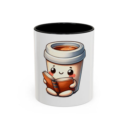 Cute Coffee Mug for Book Lovers, Novelty Mug, Gift for Readers, Caffeine Lover's Cup, Cozy Reading Accessory