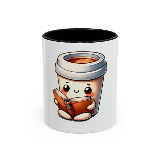 Cute Coffee Mug for Book Lovers, Novelty Mug, Gift for Readers, Caffeine Lover's Cup, Cozy Reading Accessory