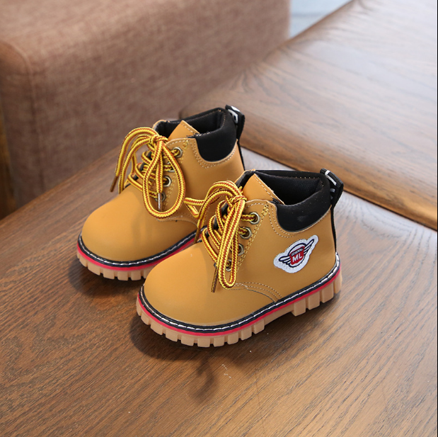 Baby cotton shoes autumn and winter new female treasure 1-3 years old 2 warm plus velvet children Martin boots boys winter shoes tide