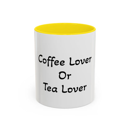 Coffee Lover or Tea Lover Mug | Accent Coffee Cup | Gift for Coffee Lovers, Unique Tea Gift, Kitchen Decor, Perfect for Holidays