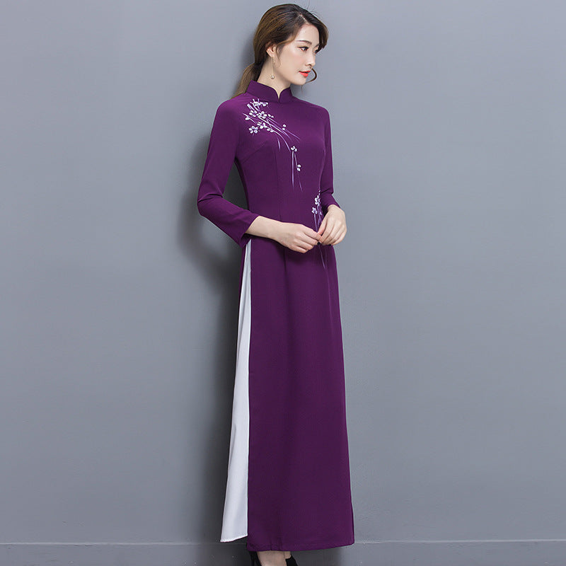 Lady long retro dress