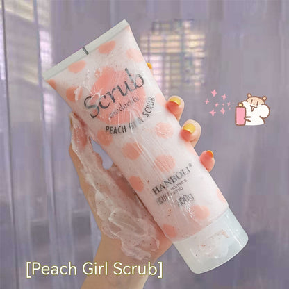 Peach Body Scrub Cream Hydrating Moisturizing Tender And Smooth