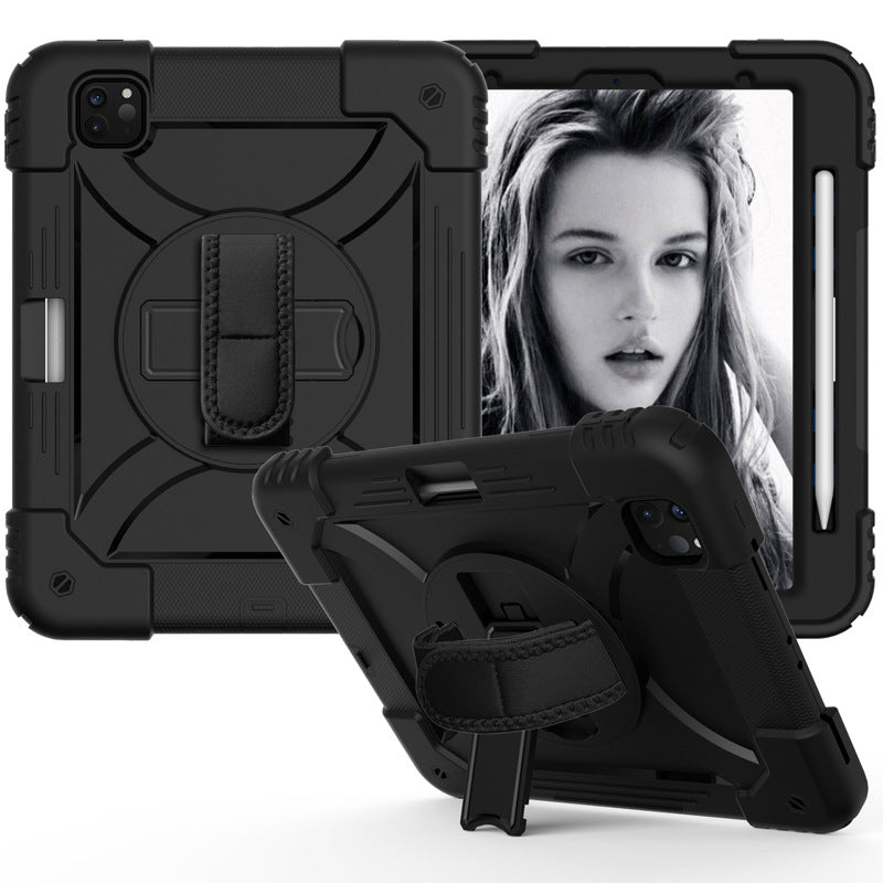 Compatible with Apple, Hard Case For Ipad Air 4 10.9 Inch With Should Hand Strap Kids Pc Rugged Shell Shockproof Tablet Cover For Ipad Air 4