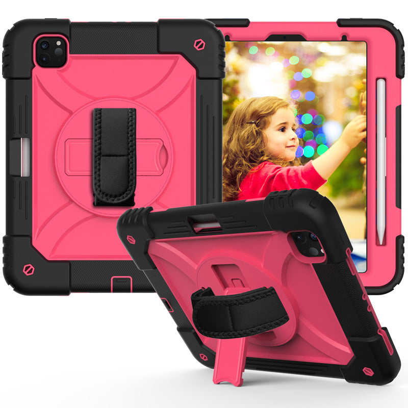 Compatible with Apple, Hard Case For Ipad Air 4 10.9 Inch With Should Hand Strap Kids Pc Rugged Shell Shockproof Tablet Cover For Ipad Air 4