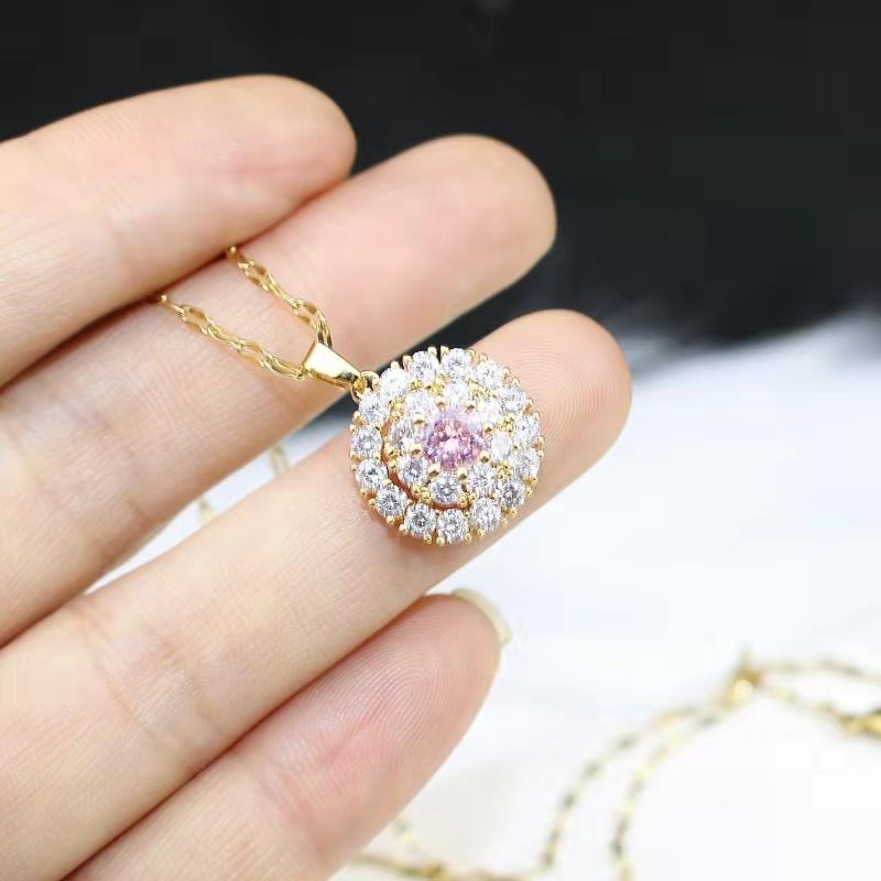 Diamond Pendant Short Clavicle Chain Net Celebrity Fashion