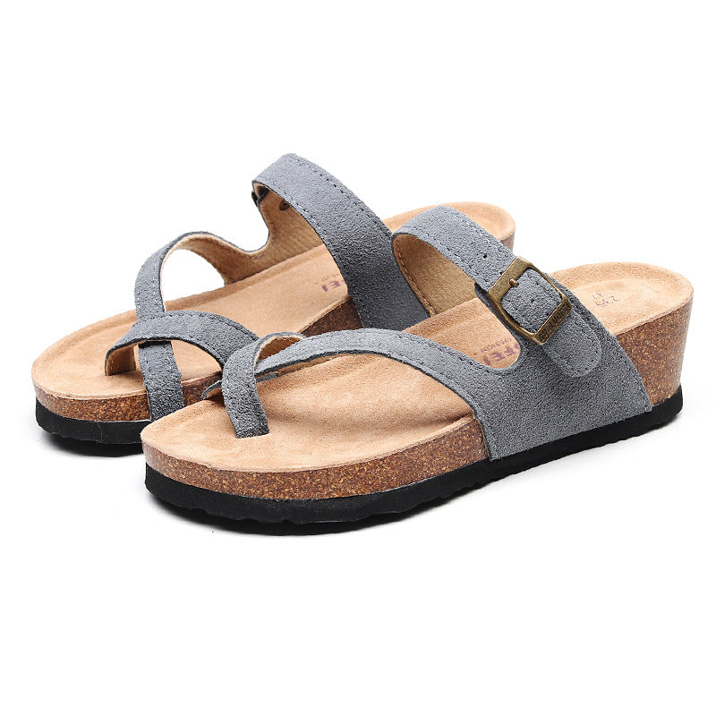 Cool Cork Slippers Female Summer Cork Slippers