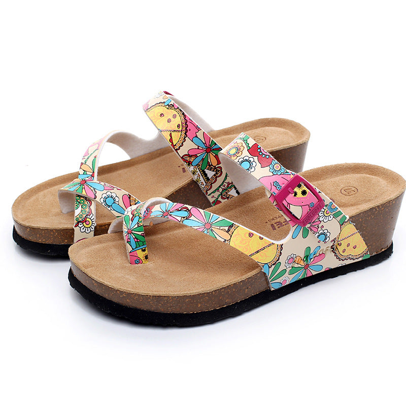 Cool Cork Slippers Female Summer Cork Slippers