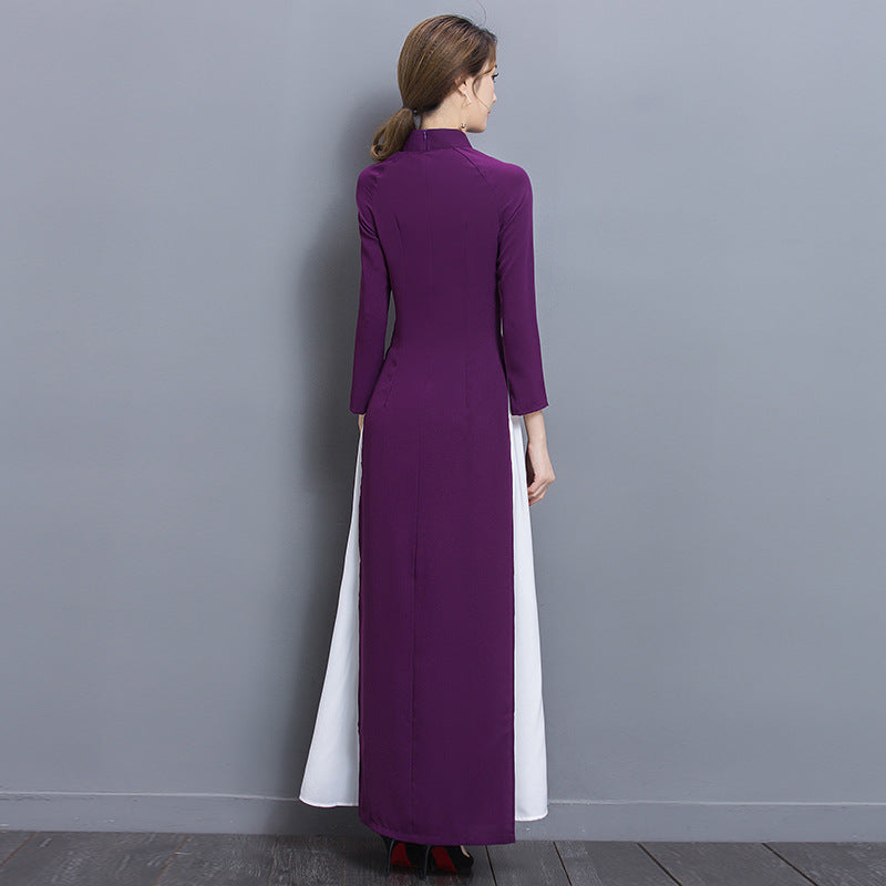 Lady long retro dress