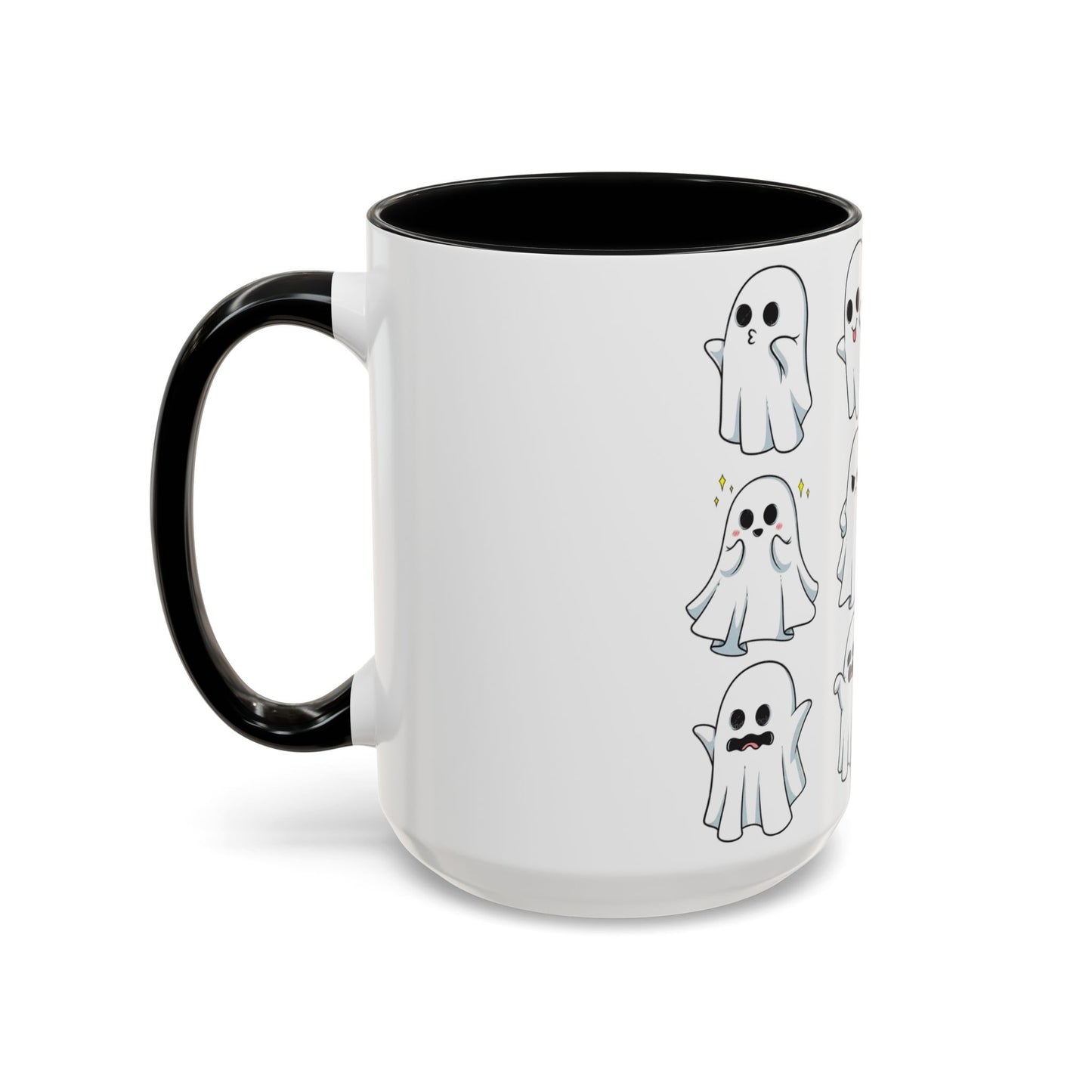 Halloween Ghost Accent Coffee Mug - Fun Ghost Design for Spooky Season, Cute Mug for Halloween Decor, Gift for Friends, Fun Halloween Party
