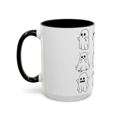 Halloween Ghost Accent Coffee Mug - Fun Ghost Design for Spooky Season, Cute Mug for Halloween Decor, Gift for Friends, Fun Halloween Party
