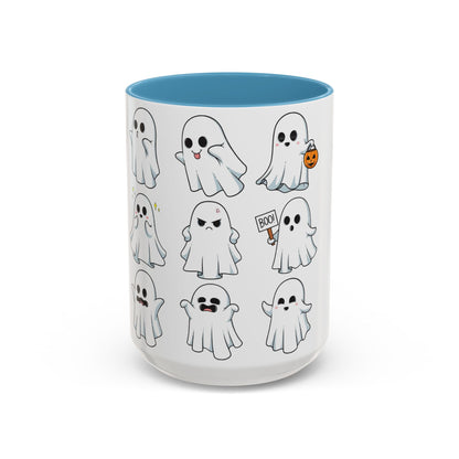 Halloween Ghost Accent Coffee Mug - Fun Ghost Design for Spooky Season, Cute Mug for Halloween Decor, Gift for Friends, Fun Halloween Party