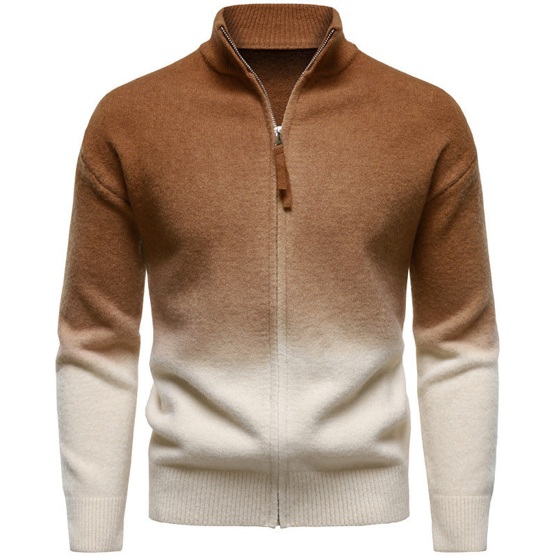 Men's  Collar Zipper Sweater