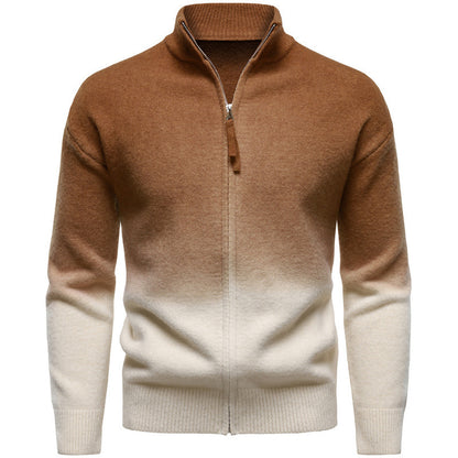 Men's  Collar Zipper Sweater