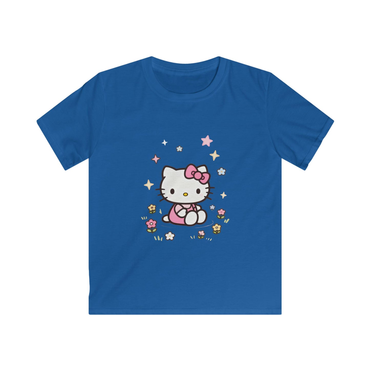 Hello Kitty Kids T-Shirt — Cute Pink Bow Cat Floral Tee for Toddlers