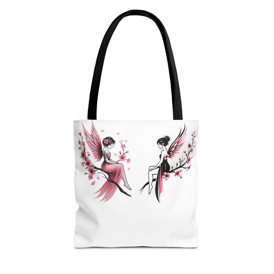 Vintage Angel Wing Tote Bag, Boho Chic Bag, Shopping Tote, Stylish Grocery Bag, Gift for Her, Everyday Use, Art Print Bag