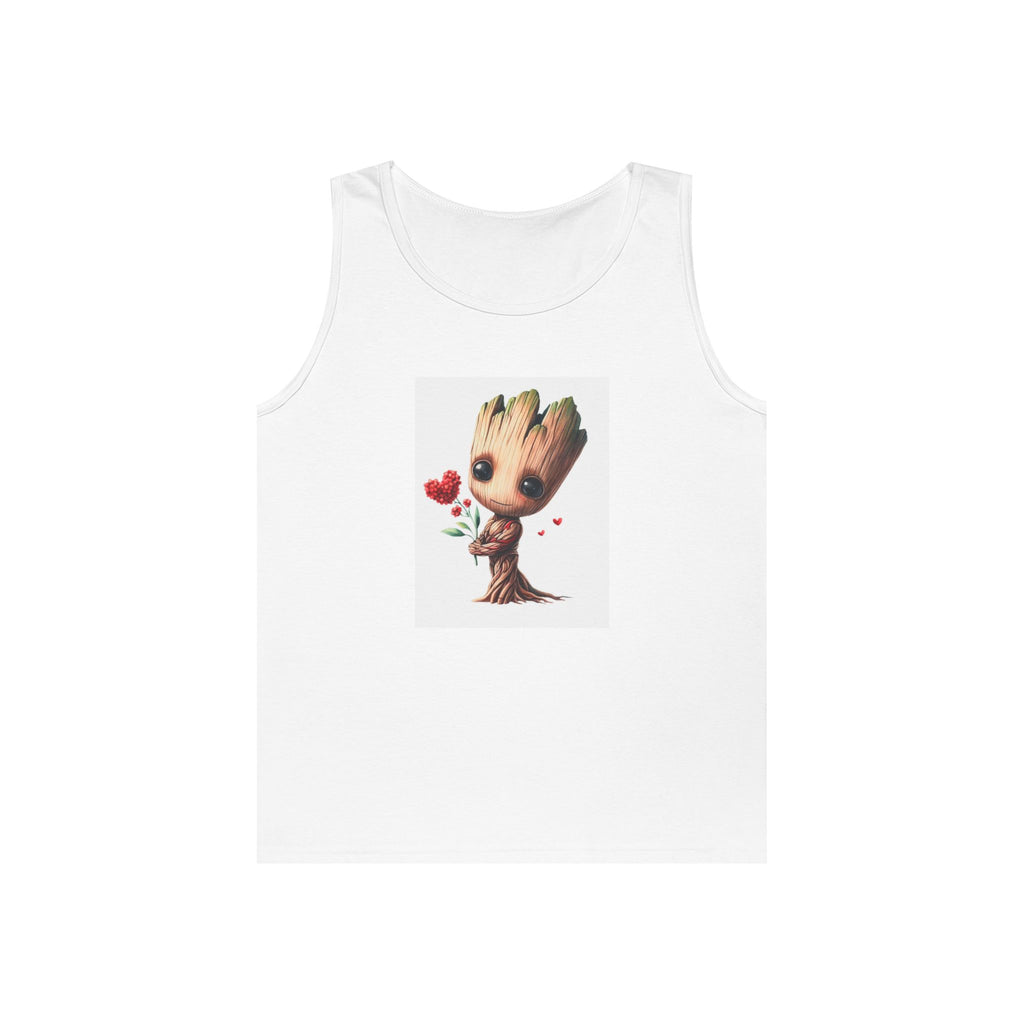 Cute Groot Love Tank Top for Fans, Unisex Tank, Summer Apparel, Gift for Friends, Eco-friendly Fashion, Everyday Wear